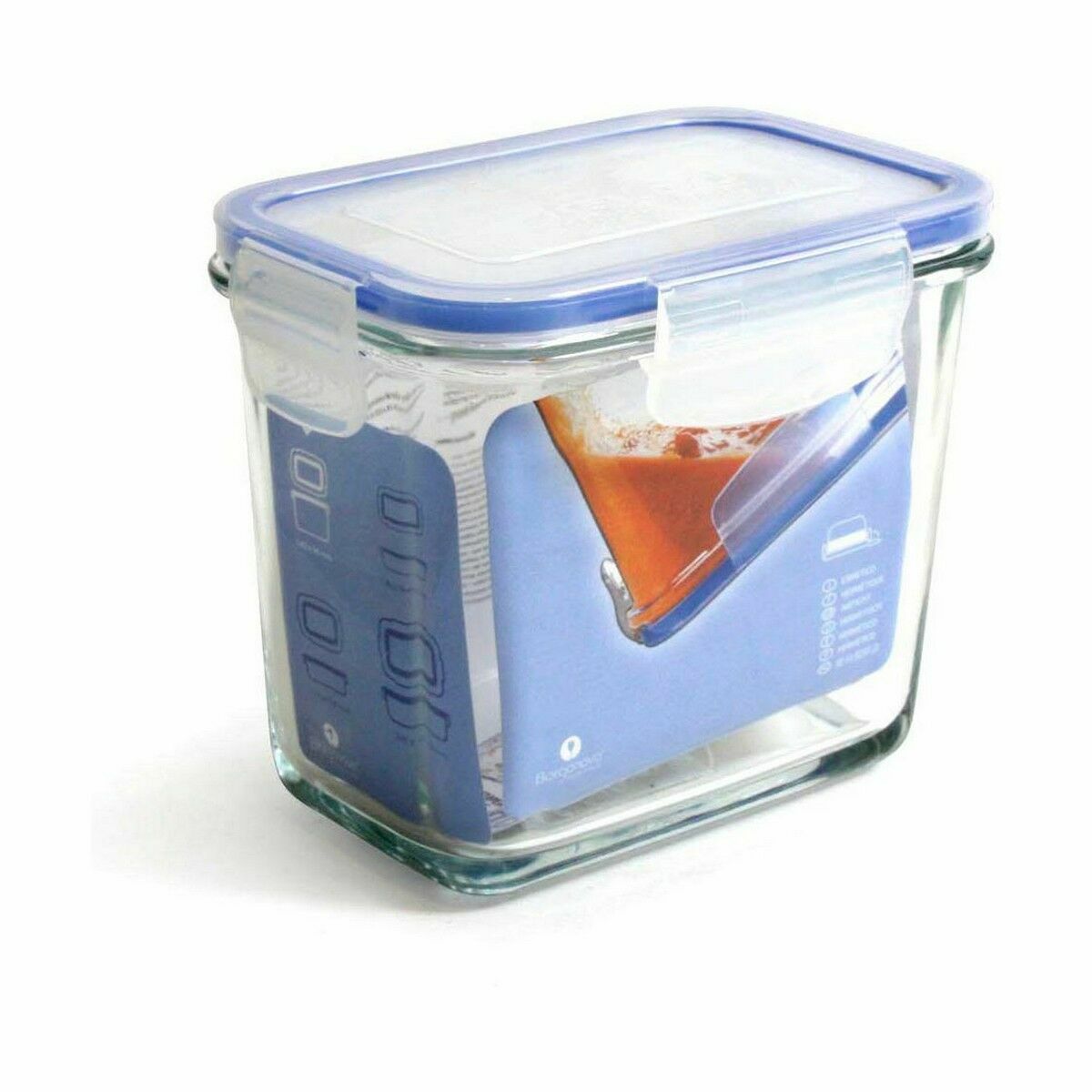 Hermetic Lunch Box Borgonovo Superblock Rectangular 14 x 10 x 12 cm (6 Units)